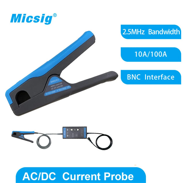 Micsig CP2100A CP2100B AC/DC Current Probes 2.5MHz 10A/100A Maximum Measurable Current 100Apk 70.7Arms (DC+ACpk)