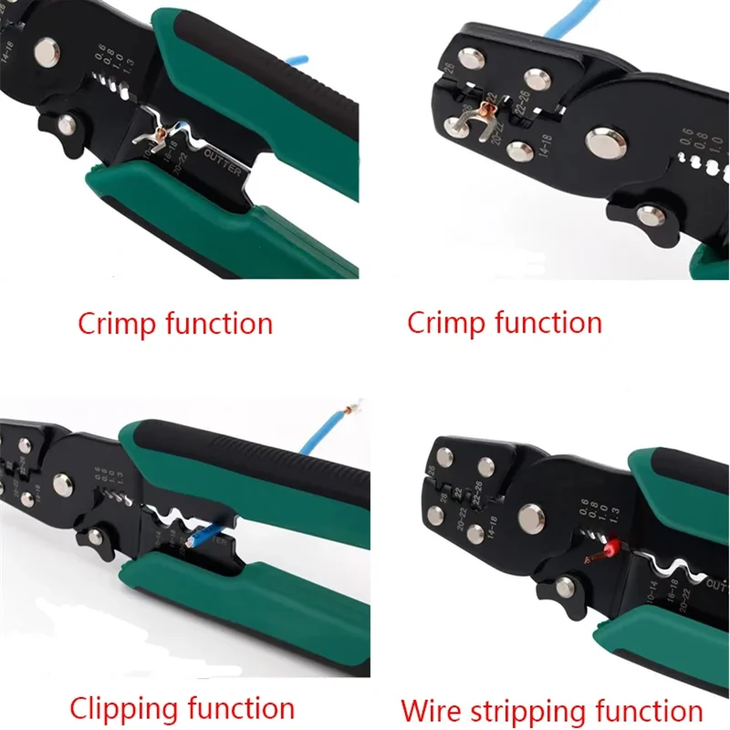 Multi-function Mini Electric Terminal Crimping Pliers With Wire Stripping Cutting Hand Crimping Tool Multiple Connector Kits