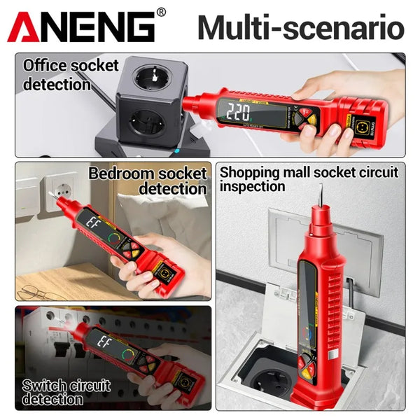 ANENG VD808 Socket Phase Meter Leakage Test US/EU Plug Power Polarity Checker Voltage Tester Pen Circuit Breaker Analyzer Tools