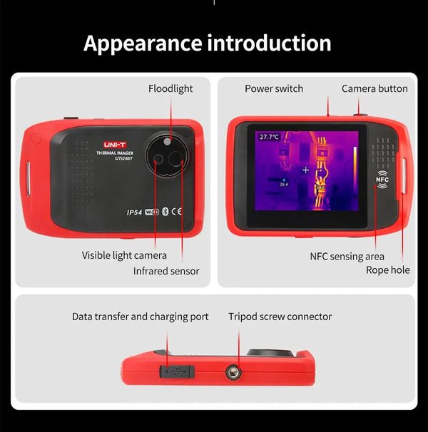 UNI-T UTI260T Pocket Thermal Imager 256x192 NCV Bluetooth Thermographic Camera Infrared detail image 15