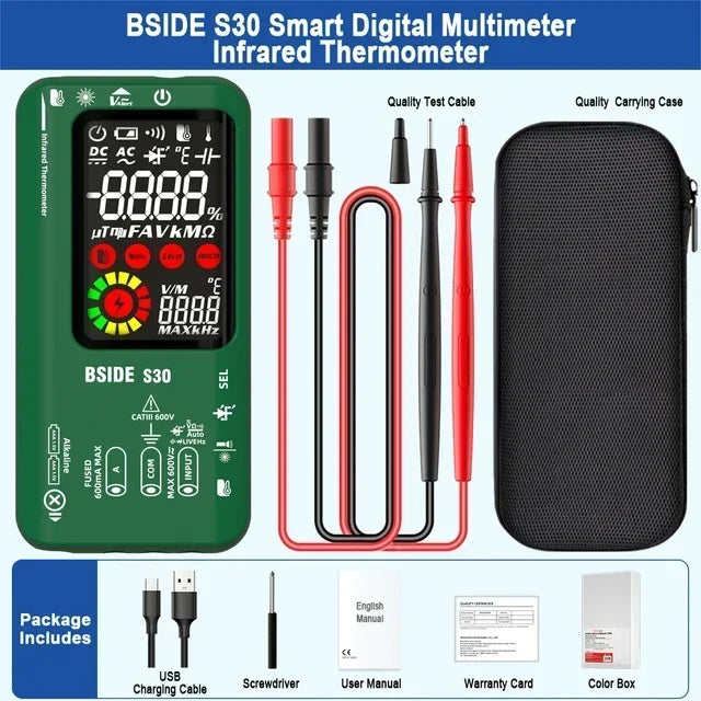 BSIDE S30 Smart Digital Multimeter 15V Diode Infrared Thermometer AC DC Voltage Current detail image 7