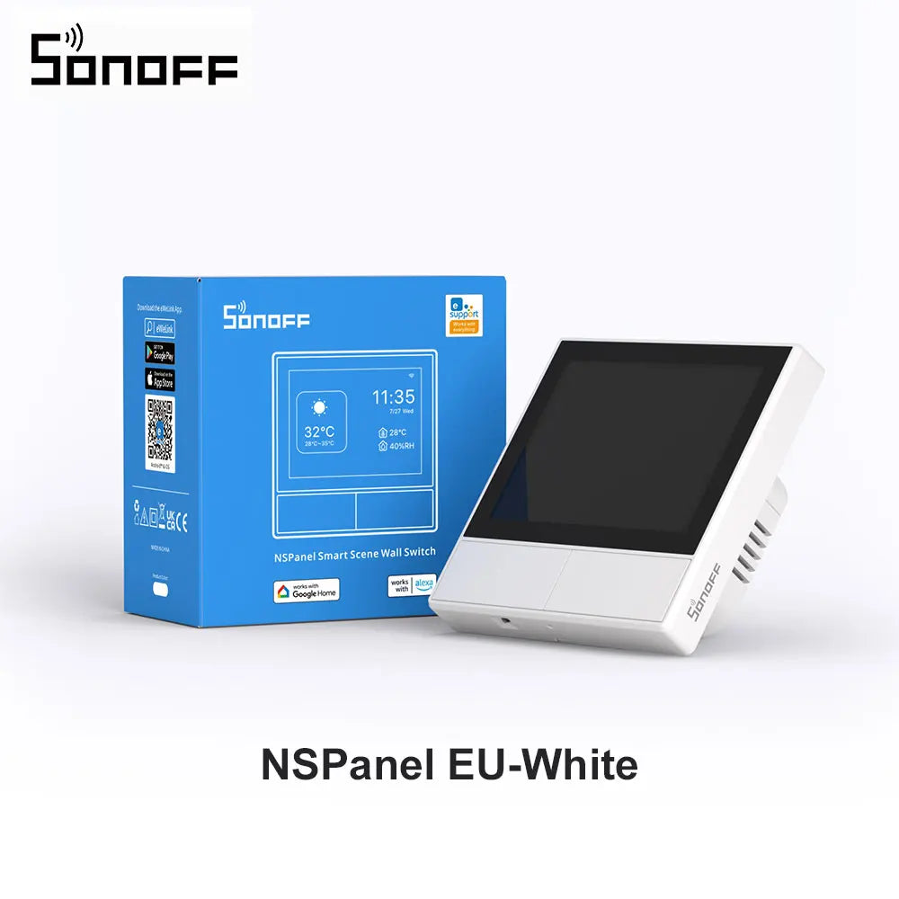 SONOFF NSPanel HMI LCD Smart Scene White Wall Switch EU/US Thermostat All-in-One Control via eWeLink APP Support Alexa Google