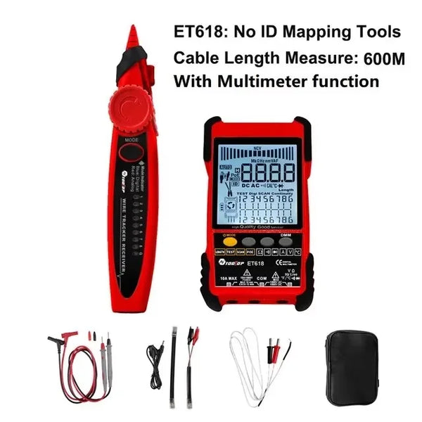 TOOLTOP ET616/ET618 Network Cable Tester Multimeter Anti-noise POE Lan Test 400M/600M Length detail image 8