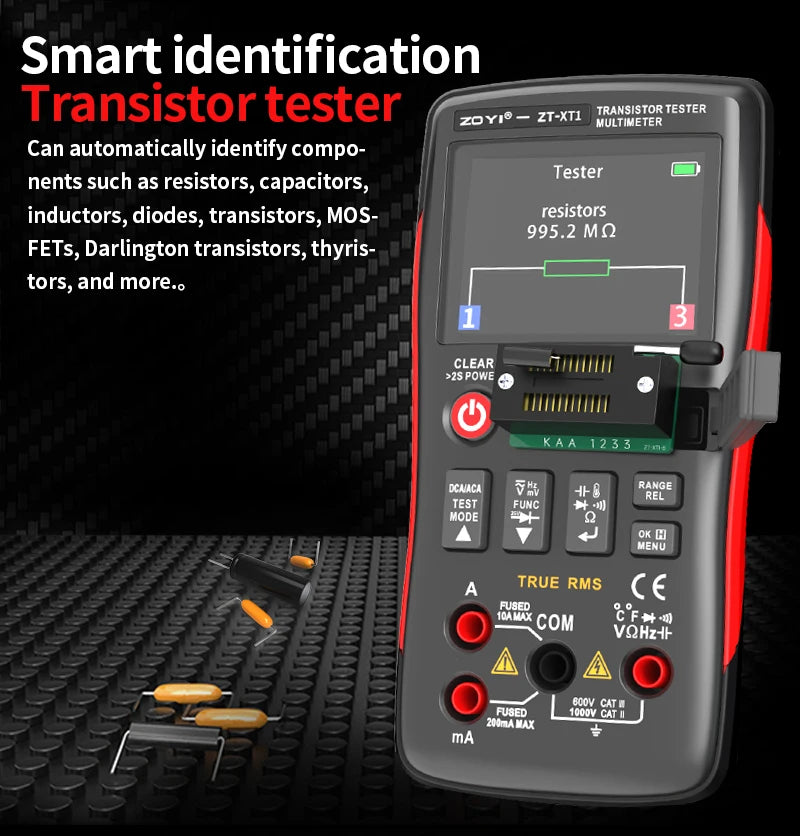ZOYI ZT-XT1 2-in-1 LCR Digital Multimeter & Transistor Tester, for Voltage Resistance Diode detail image 10