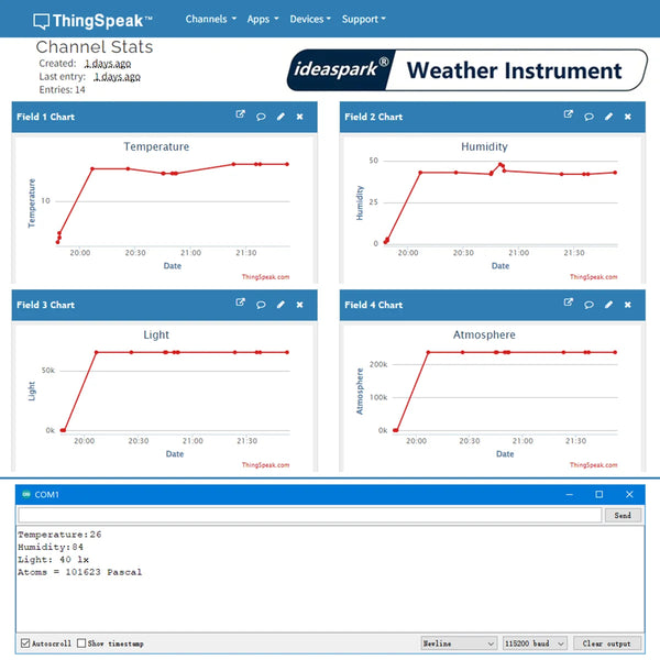 ESP32 Weather Station Weather Instrument Kit WiFi+BT Integrated 0.96'' OLED DHT-11 BMP-180 detail image 5