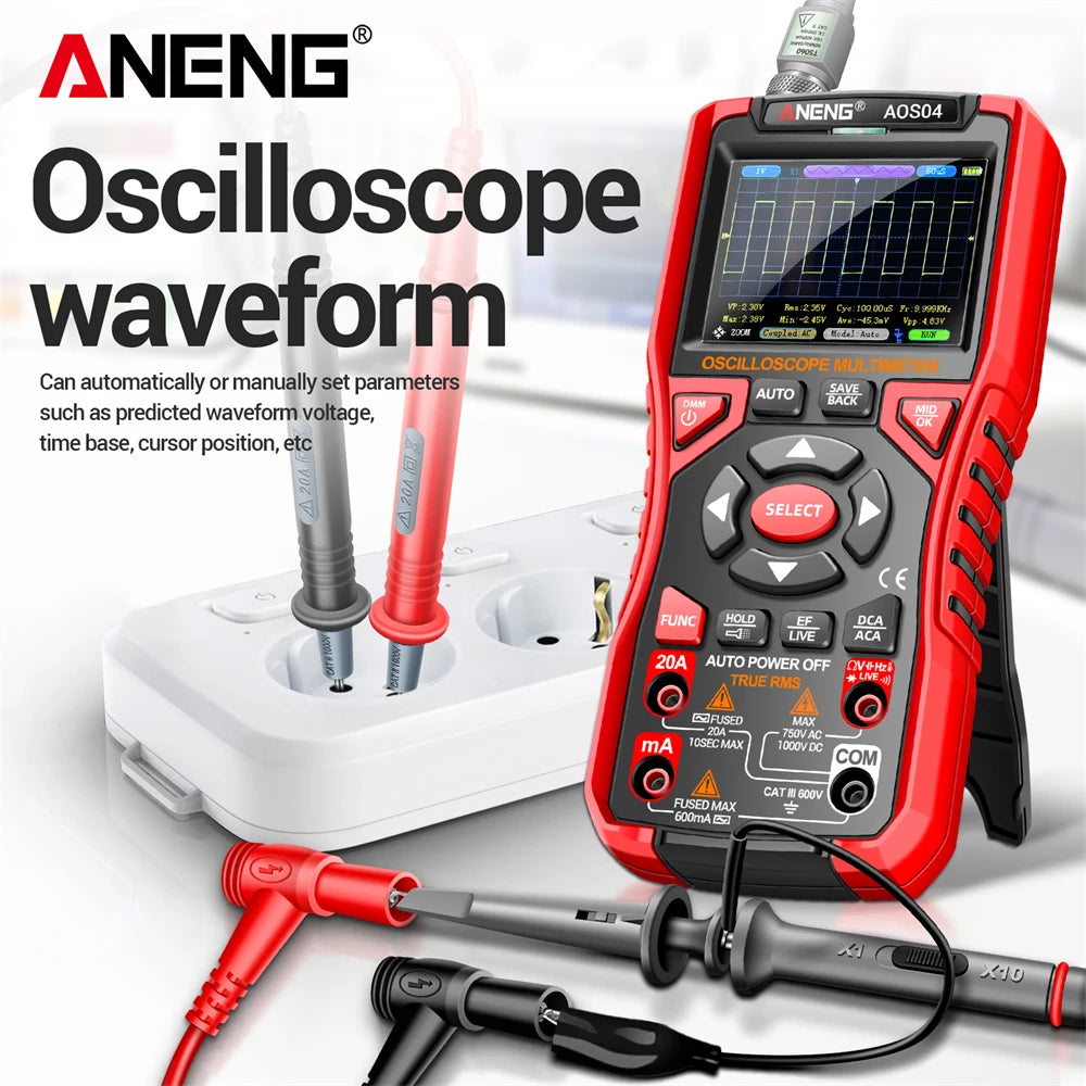 ANENG AOS04 Handheld Oscilloscope Multimeter Digital 50MS/s Sampling Rate Bandwidth Waveform detail image 2