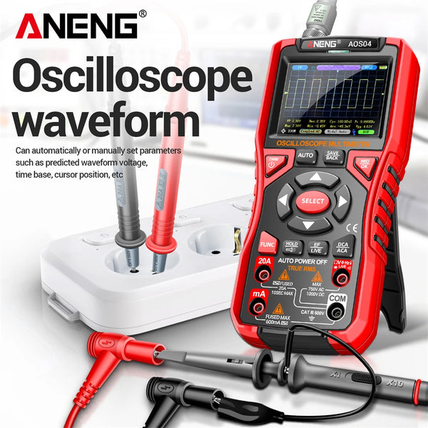 ANENG AOS04 Handheld Oscilloscope Multimeter Digital 50MS/s Sampling Rate Bandwidth Waveform detail image 2