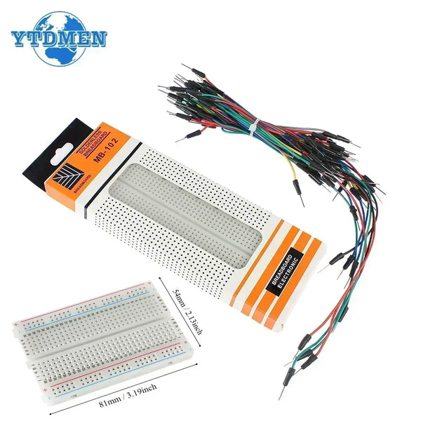 MB102 Breadboard Power Module 3.3V/5V MB-102 830 Points Prototype Bread Board +65pcs Jumper detail image 2