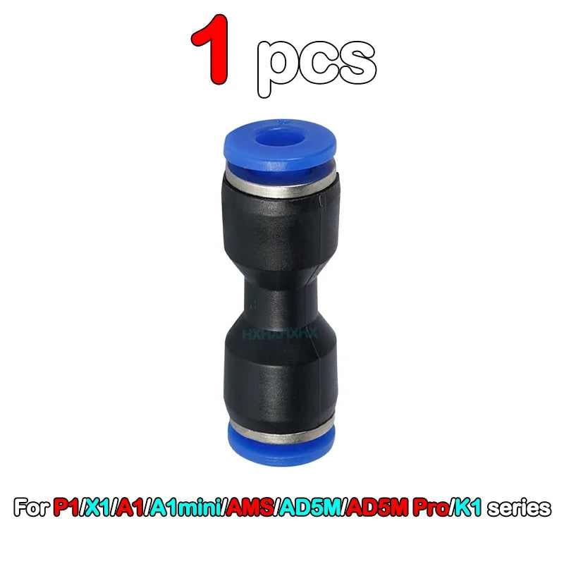 Pneumatic Fitting For Bambu Lab X1C X1 P1P P1S 3D Printer PTFE Tube 1.75mm Filament Extruder Bambulab AMS Pneumatic Connector