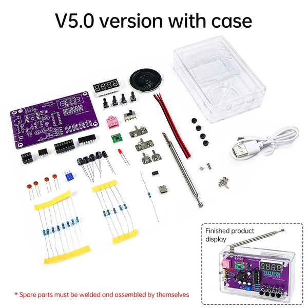 HU-017A/B RDA5807S Radio Kit FM DIY Electronic Parts Learning Set 87-108MHz DIY Electronic detail image 6