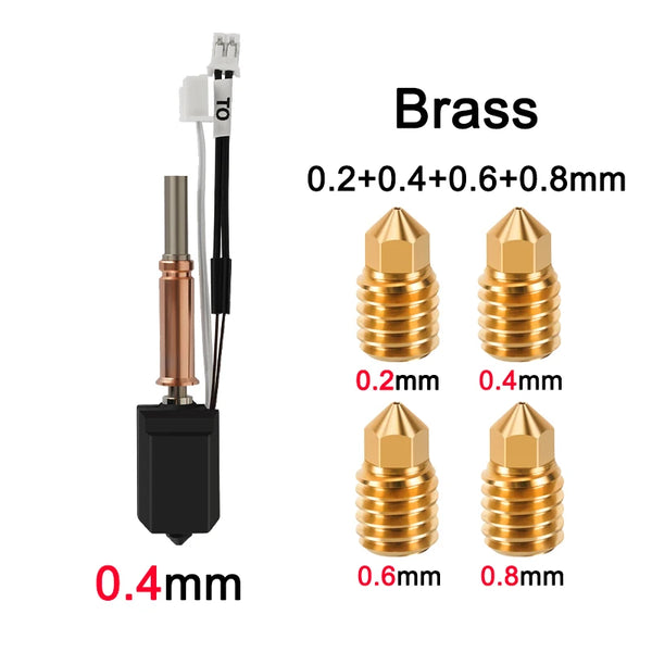 Upgraded Hotend kit For Anycubic Kobra 3 V2/Kobra 3 V2 Combo upgrade Ceramic Hotend Thermistor Hardened Steel Nozzle