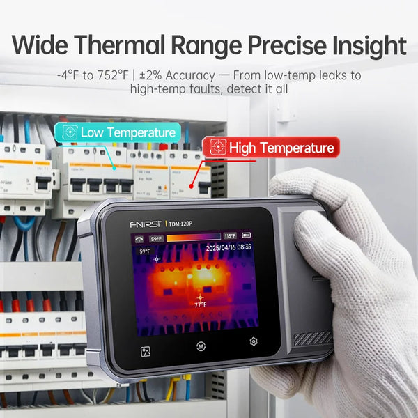 FNIRSI TDM-120/TDM-120P Thermal Imaging Multimeter 2 in 1 IR Camera Tester 120x90 Resolution -20°C~400°C product image