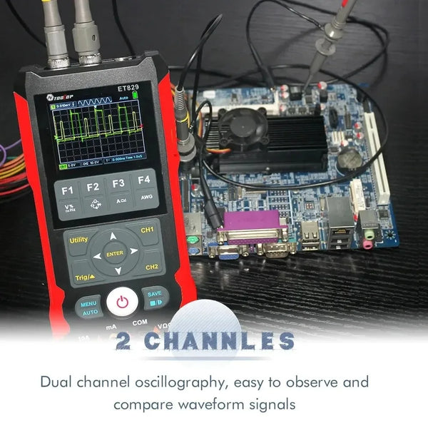 TOOLTOP ET829 2 Channel 250MSa/s 80MHz Digital Storage Osclloscope Multimeter Signal detail image 5