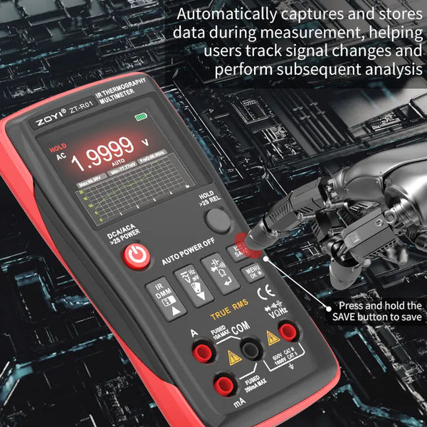 ZOYI ZT-R01 two-in-one infrared thermal imaging multimeter Industrial electric floor heating detail image 2