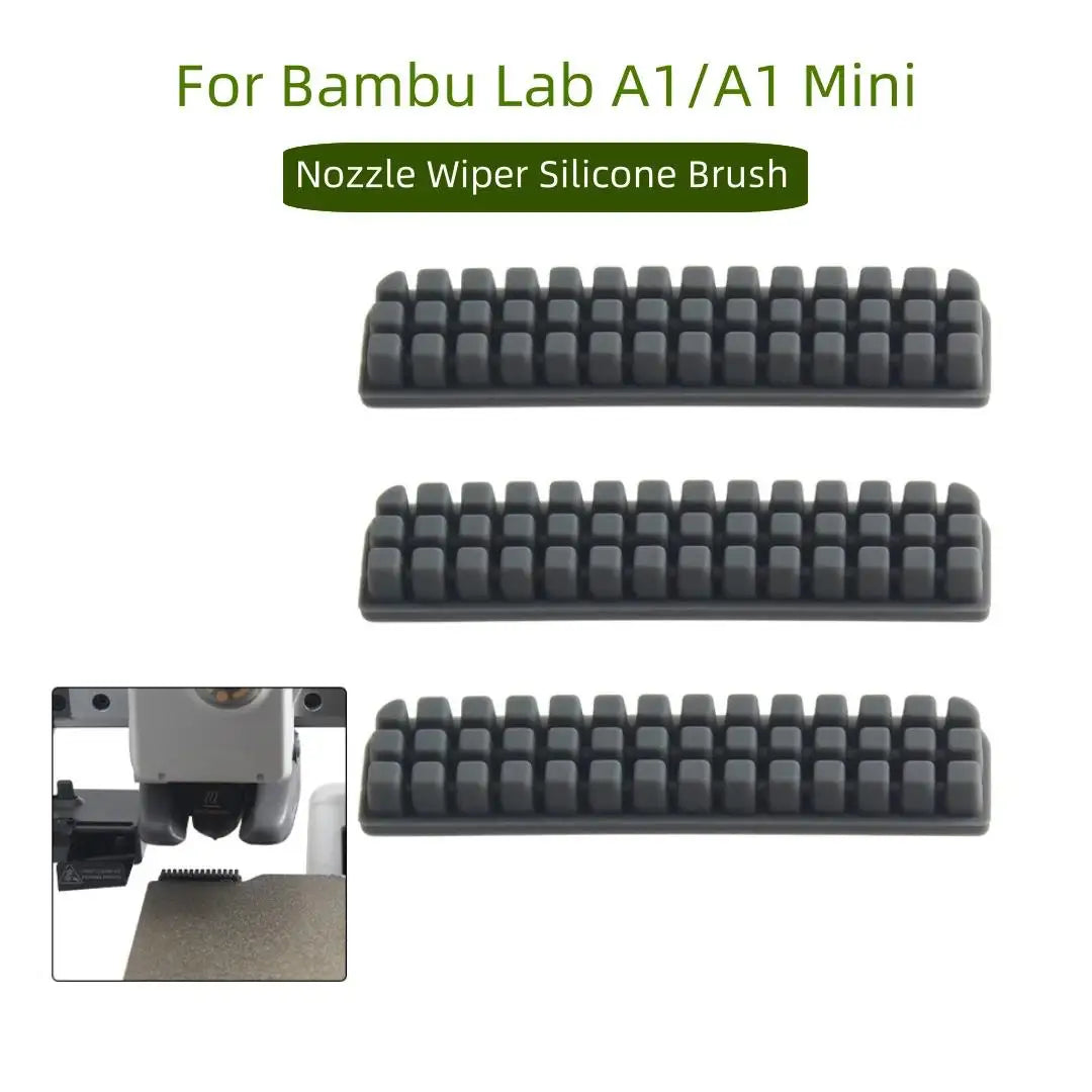 For Bambu Lab A1 Mini Nozzle Wiper Silicone Brush Cleaner Tool Hotbed Mounted For Bambu Lab 3D Printers A1/A1 Mini Accessories