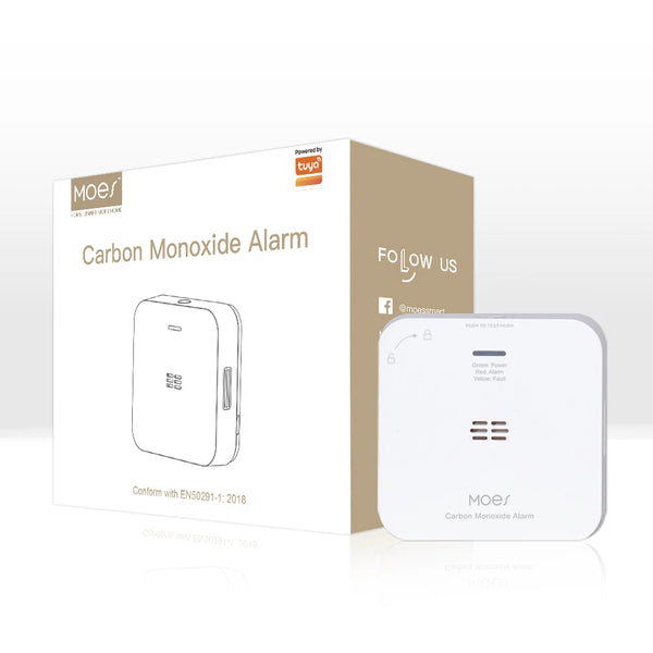 MOES Tuya ZigBee CO Detector Alarm Gas Leak Carbon Monoxide Detector Wireless Household Gas Siren Alarm Sensor Smart Safety Home