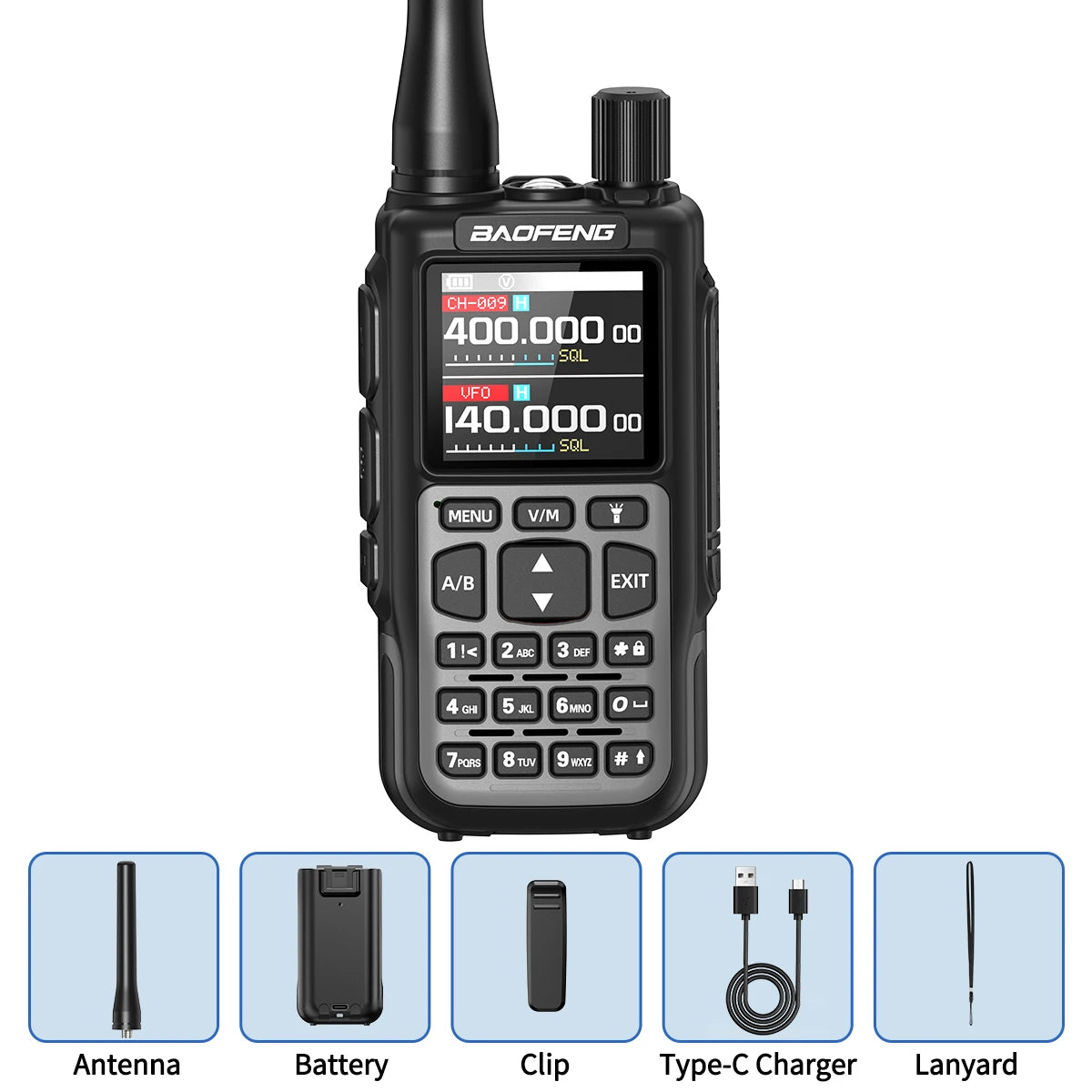 BAOFENG MINI 5 Walkie Talkie Multi Band Bluetooth Programming Dual PTT 2200mAh Copy Frequency New Upgrade UV 5R Mini Ham Radio