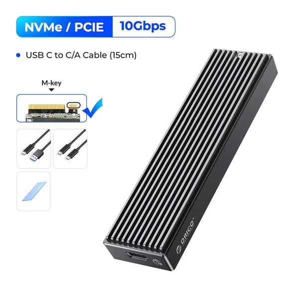 ORICO M.2 SATA NVMe Enclosure 10Gbps External SSD Case Type C USB A 3.2 Gen 2 Hard Drive Disk Cover M2 2230 Storage Box House