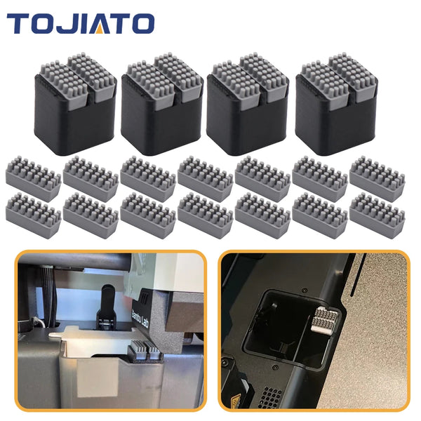 Nozzle Brush for Bambu Lab P1P P1S X1 Nozzle Wiper Silicone Brush Mounted Scrubbers Print Head Cleaner Printer Head Wiping Parts