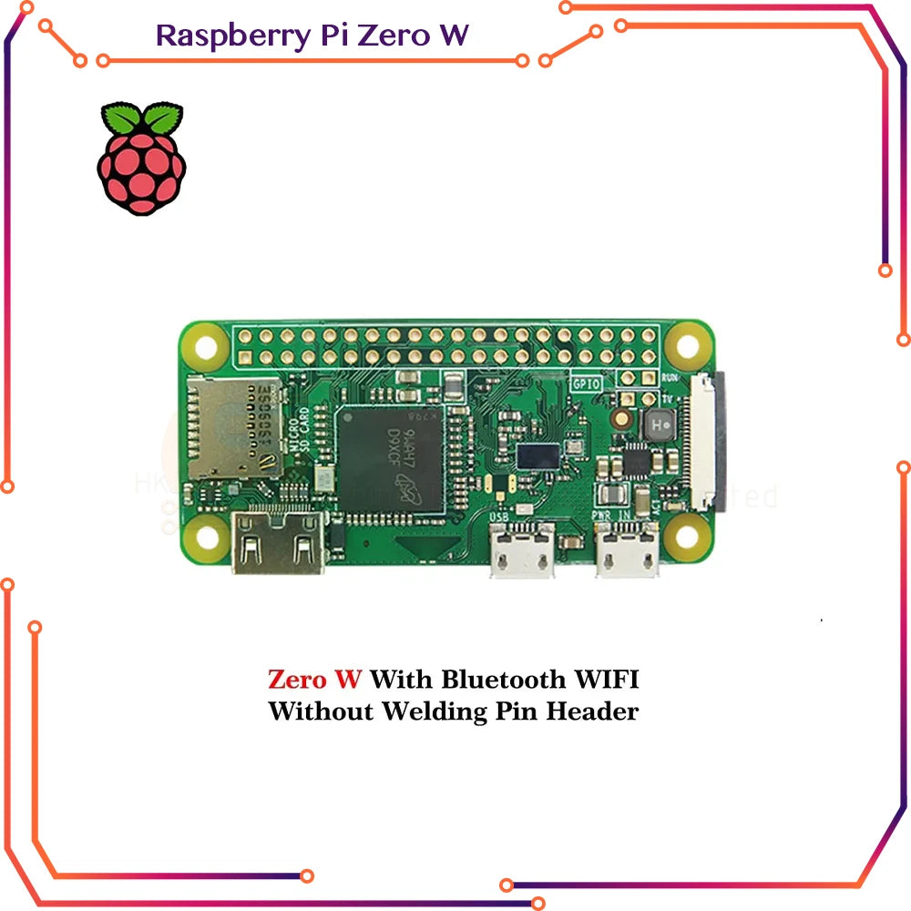 Carte Raspberry Pi Zero 2W / W / WH / 2WH Wi-Fi Bluetooth avec processeur 1 GHz et 512 Mo de RAM, version 1.3. 