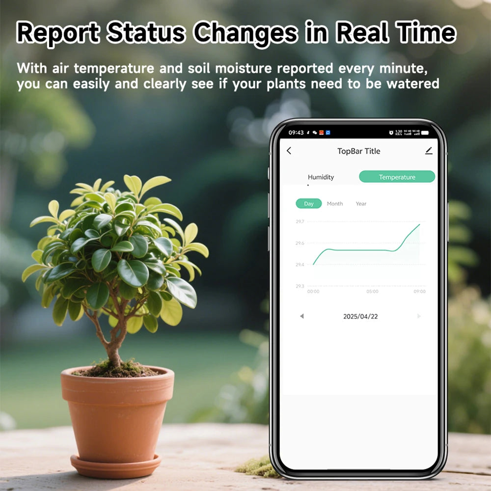 Tuya Smart WiFi Soil Tester Temperature and Humidity Meter Thermo Hygrometer Garden detail image 2