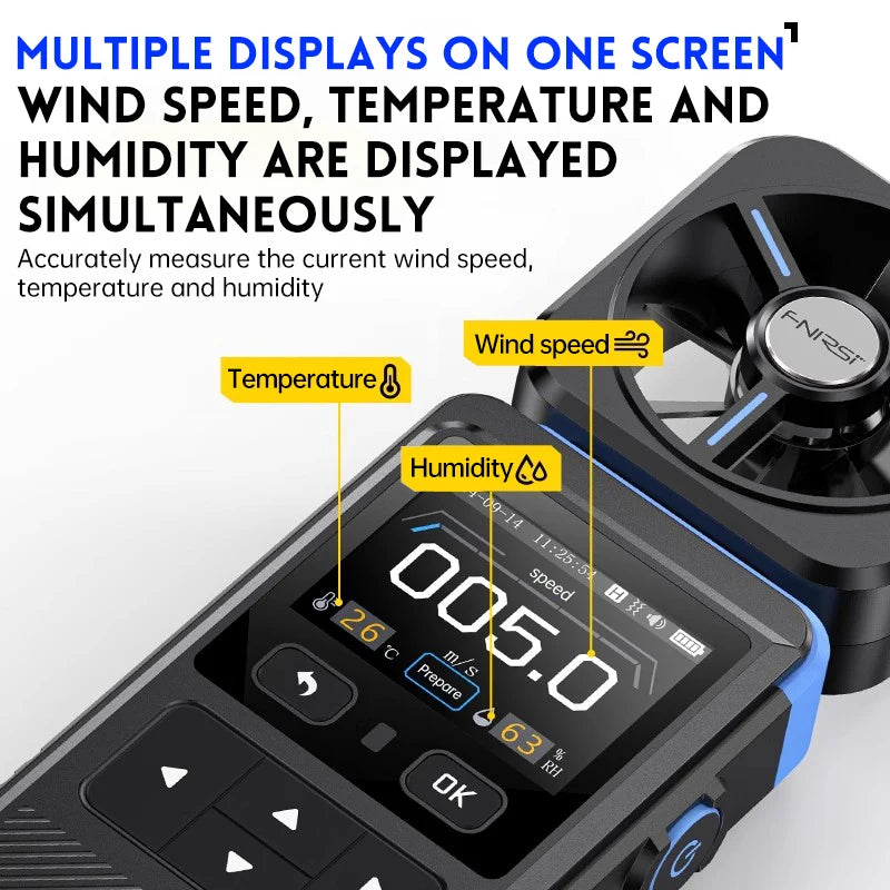 FNIRSI FAM-02 3 in 1 High Accuracy Anemometer Thermometer Professional Anemometer detail image 2