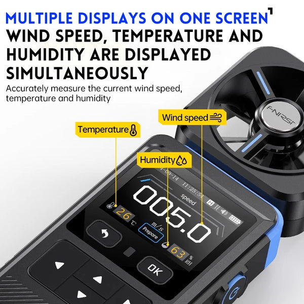 FNIRSI FAM-02 3 in 1 High Accuracy Anemometer Thermometer Professional Anemometer detail image 2