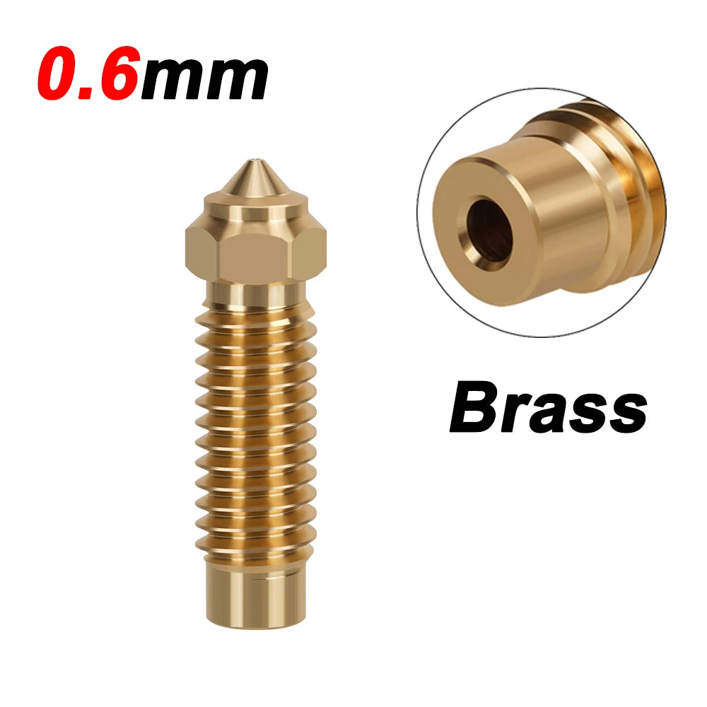 For Elegoo Neptune 4 Max/4 Plus Brass Copper Plated Hardened Steel Nozzle Upgraded Nozzle High Speed Nozzles Hotend Kit