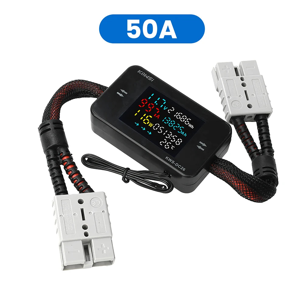 KWS-DC26 Digital Voltmeter Ammeter DC8-80V Power Energy Meter Color Screen Electric Vehicle detail image 9
