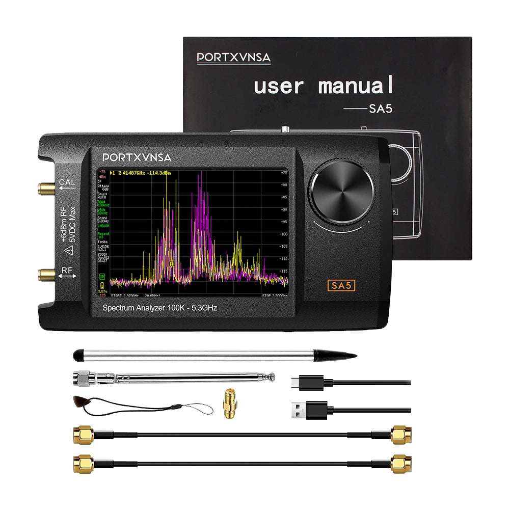 4 Inch IPS LCD SA5 Multi Functional Handheld Spectrum Analyzer 100k-5.3GHz 2-in-1 Signal detail image 7