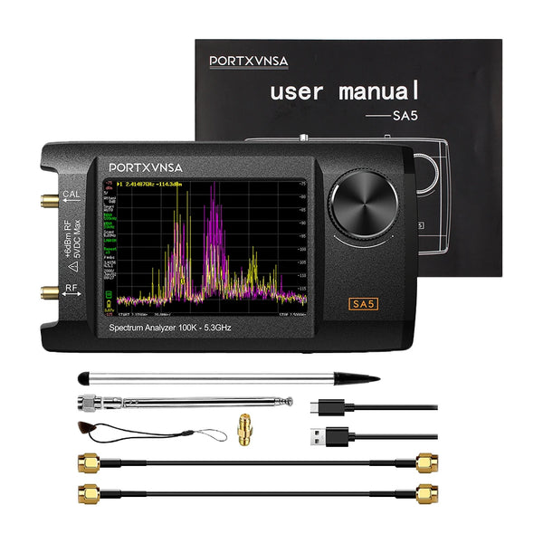 4 Inch IPS LCD SA5 Multi Functional Handheld Spectrum Analyzer 100k-5.3GHz 2-in-1 Signal detail image 7