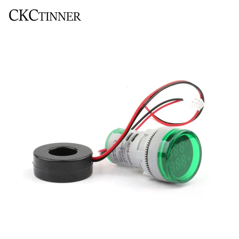 22mm AD16-22DVA Round LED Dual Display Volt Ampermeter Voltmeter 60-500V Ammeter Digital detail image 10