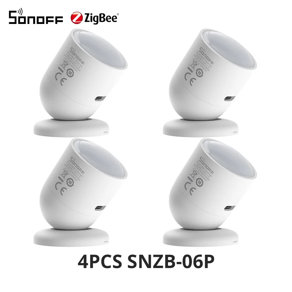 1-10PCS SONOFF SNZB-06P Zigbee Human Presence Sensor 5.8GHz Microwave Radar Smart Scene ZBBridge-P eWeLink Alice Alexa Google