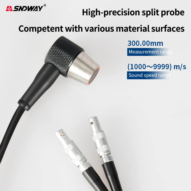 SNDWAY Ultrasonic Thickness Gauge SW-6510S Plastic Glass Ceramics Metal Steel Plate detail image 5