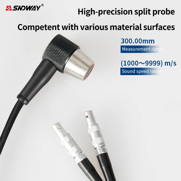 SNDWAY Ultrasonic Thickness Gauge SW-6510S Plastic Glass Ceramics Metal Steel Plate detail image 5
