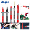 Cleqee P1308B 18pcs Multimeter Test Leads Kit with Replaceable Needles Alligator Clips 4mm Banana Plug to test Hook Clips Set