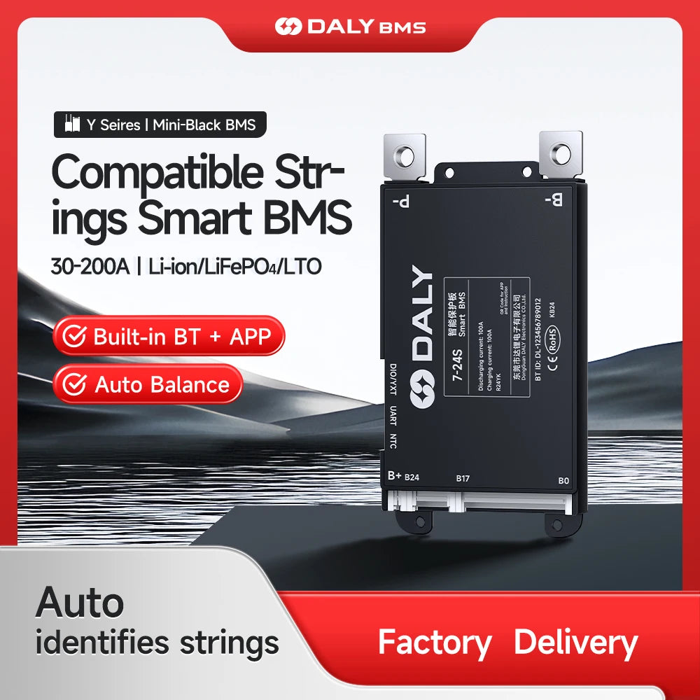 Daly Smart BMS 4S 6S 8S 12S 13S 14S 16S 17S 20S 24S Bluetooth BMS 30A 40A 60A 80A 100A 120A 150A 200A Lif product image