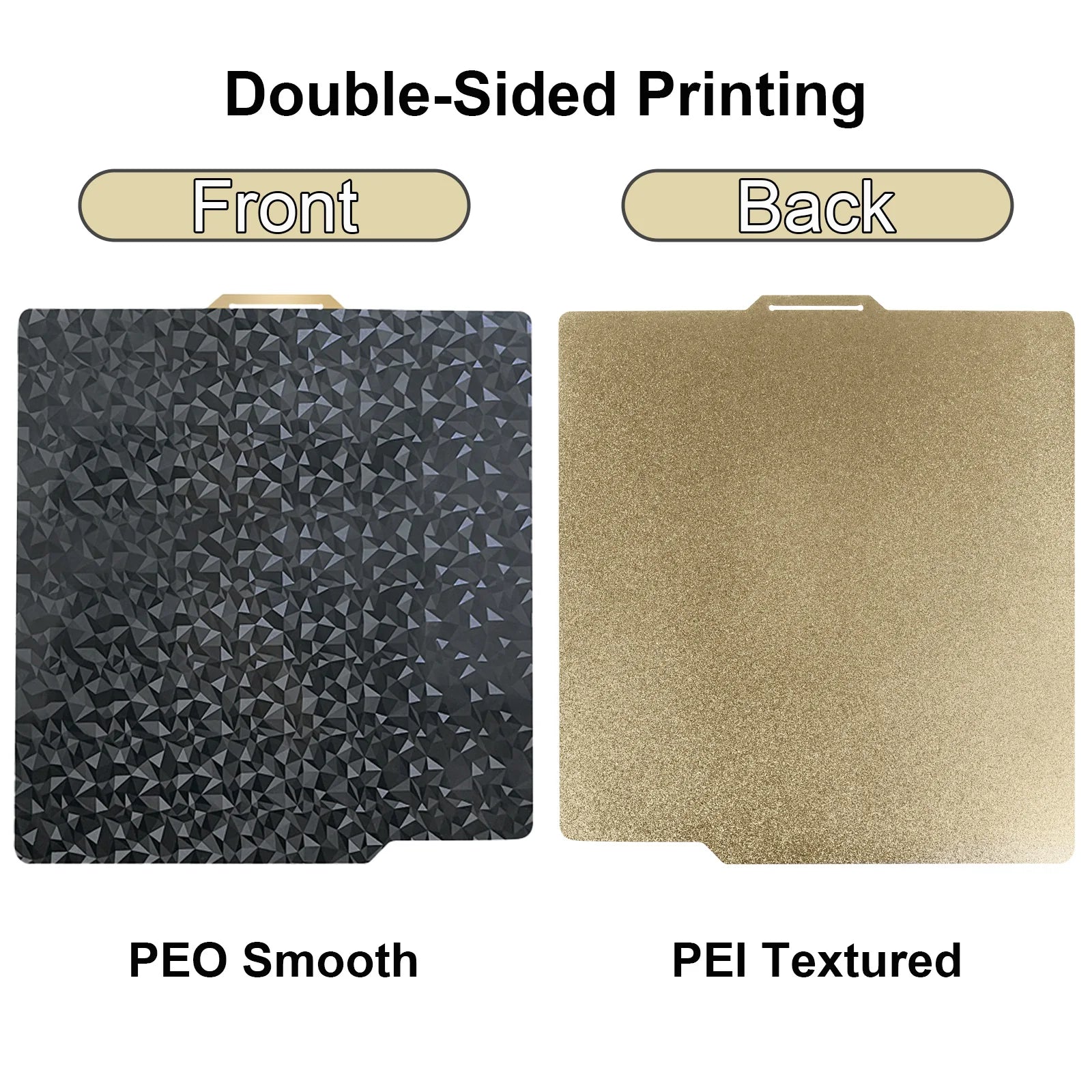 P2S PEO Bambu X1 P1 A1 Build Plate 257x257 PEI Bed Plate Double Side Smooth Texture Spring Steel Sheet For Bambu Lab P1S Heatbed