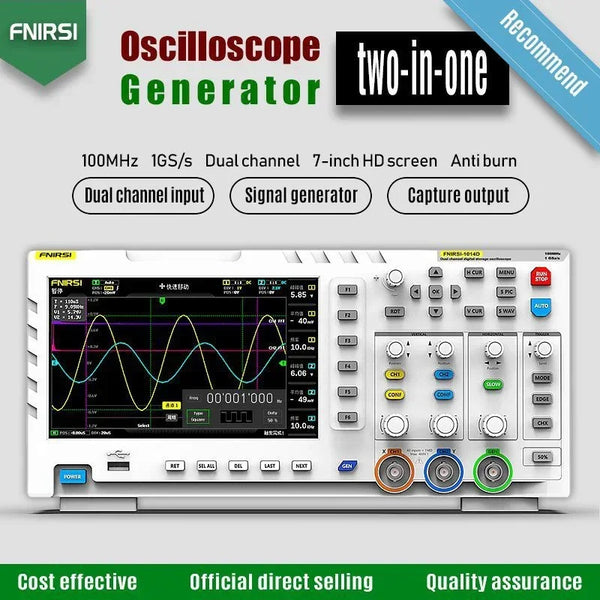FNIRSI 1014D 2 in 1 Digital Oscilloscope DDS Signal Generator product image