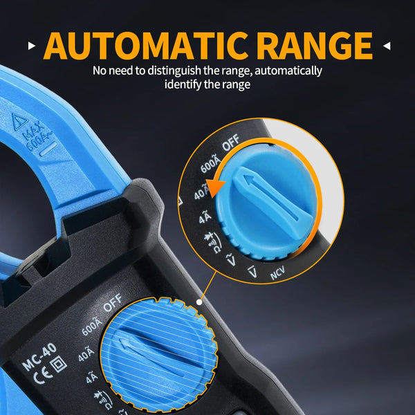 FNIRSI MC-40 Digital Clamp Meter 600A High Current Multimeter AC/DC Voltage 600V Auto Range detail image 4