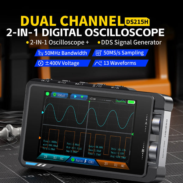 FNIRSI DS215H 2 in 1 Mini Repair tool, Dual channel detail image 2