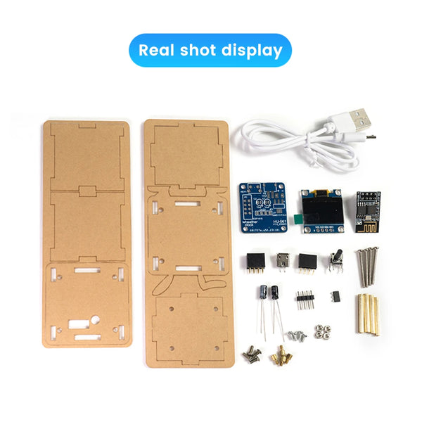 ESP8266 DIY Digital Clock Kit 0.96 Inch Mini Weather Clock WIFI Soldering Practice detail image 7