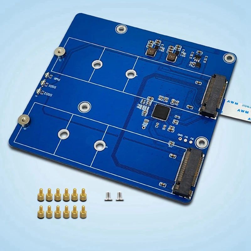 Expansion Board Module For Raspberry Pi 5 PCIE M.2 Dual SSD Expansion Board NVME Protocol detail image 6