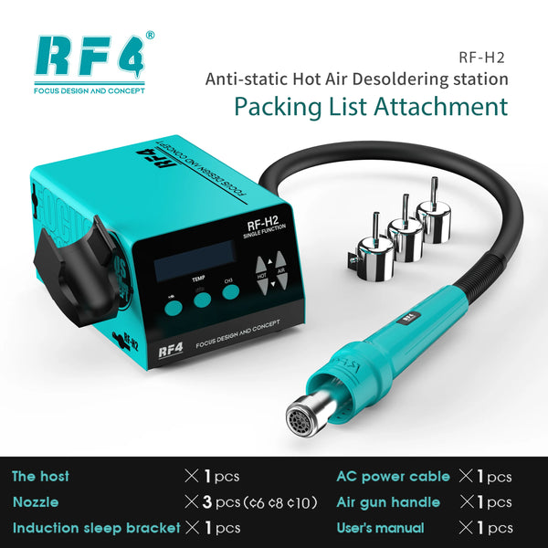 RF4 New1000W Fast Desoldering Hot Air Gun Soldering Station Digital Display Intelligent BGA detail image 3