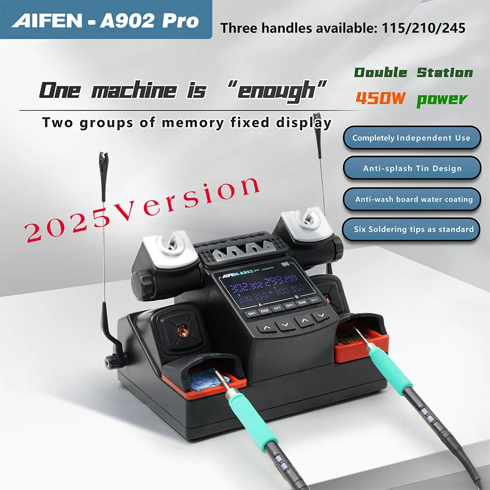 AIFEN A902PRO Soldering Station C115 C210 C245 Double Station Welding Rework Station For Cell-Phone PCB I product image