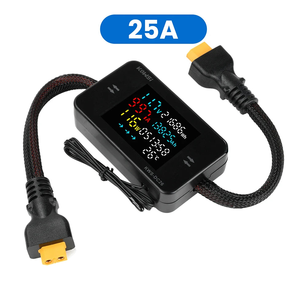 KWS-DC26 Digital Voltmeter Ammeter DC8-80V Power Energy Meter Color Screen Electric Vehicle detail image 7