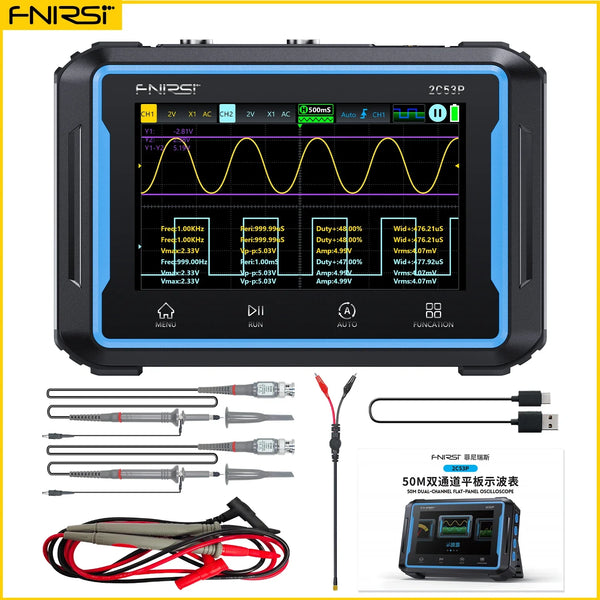 FNIRSI 2C53P 3-IN-1 Dual Channel Tablet Touchable Oscilloscope Multimeter detail image 7