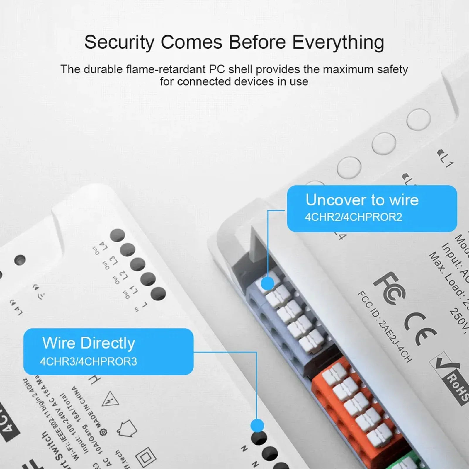 SONOFF 4CHR3 4CHPROR3 4-gang/4 Way Wifi Smart Switch 433mhz RF Control Smart Home Support detail image 5