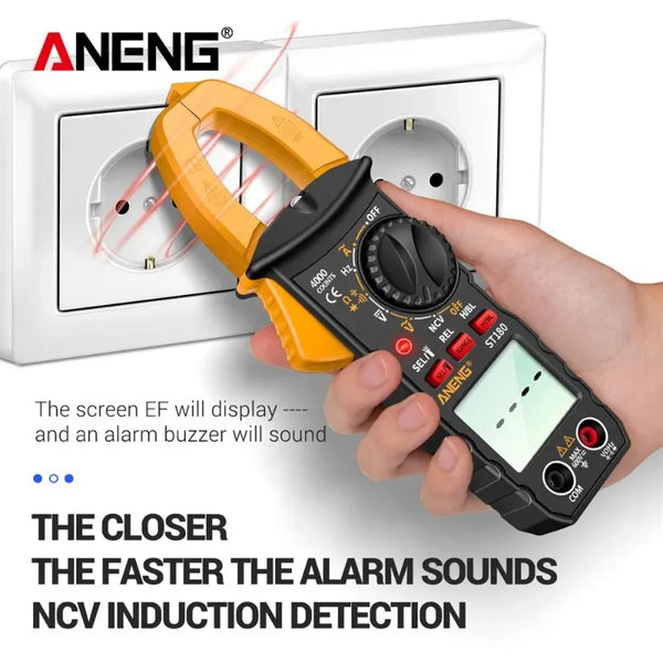 ANENG ST180 Digital Clamp Meter 4000 Counts Ammeter Voltage Multimeter AC Current Tester Car detail image 6