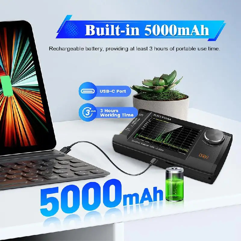 4 Inch IPS LCD SA5 Multi Functional Handheld Spectrum Analyzer 100k-5.3GHz 2-in-1 Signal detail image 4